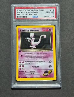 2000 Pokémon Gym Challenge Rocket’s Mewtwo Holo #14/132 1st Edition PSA 10 GEM MT