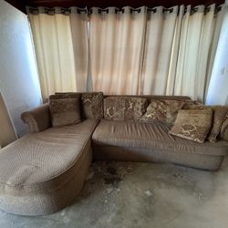 Brown Fabric Sofa