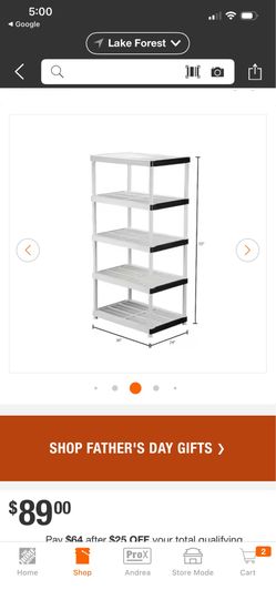 5 tier plastic rack sturdy HDX garage storage