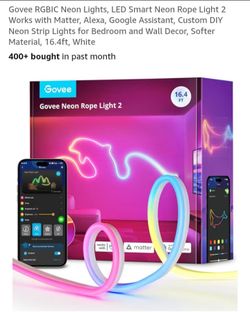 NEW GOVEE 16.4FT RGBIC SMART NEON ROPE LIGHTS