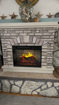 Led fire mantle and heater