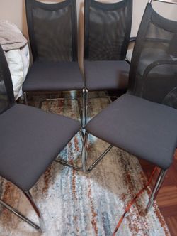 Gray Chair's,( Four Lightweight Chairs. )