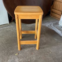 Solid Oak Square Stool