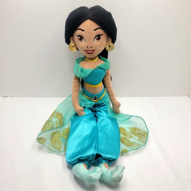 14" Disney Store Princess Jasmine Plush Doll From Aladdin Stuffed Toy