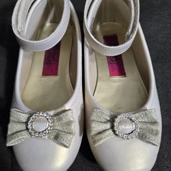 Girls Dress Shoes Light Gold Size 11