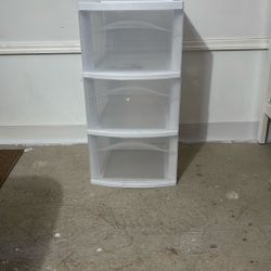 3 Drawer Plastic Cart 