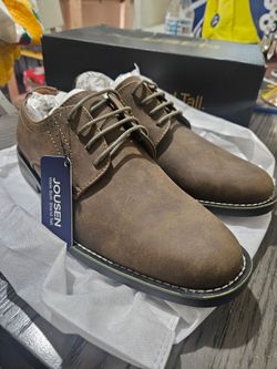 Jousen Men's Brown Casual Dress Shoes
