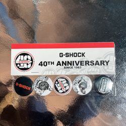 Casio G-SHOCK 40th Anniversary Pin Badge Button Set - Sealed and Unused