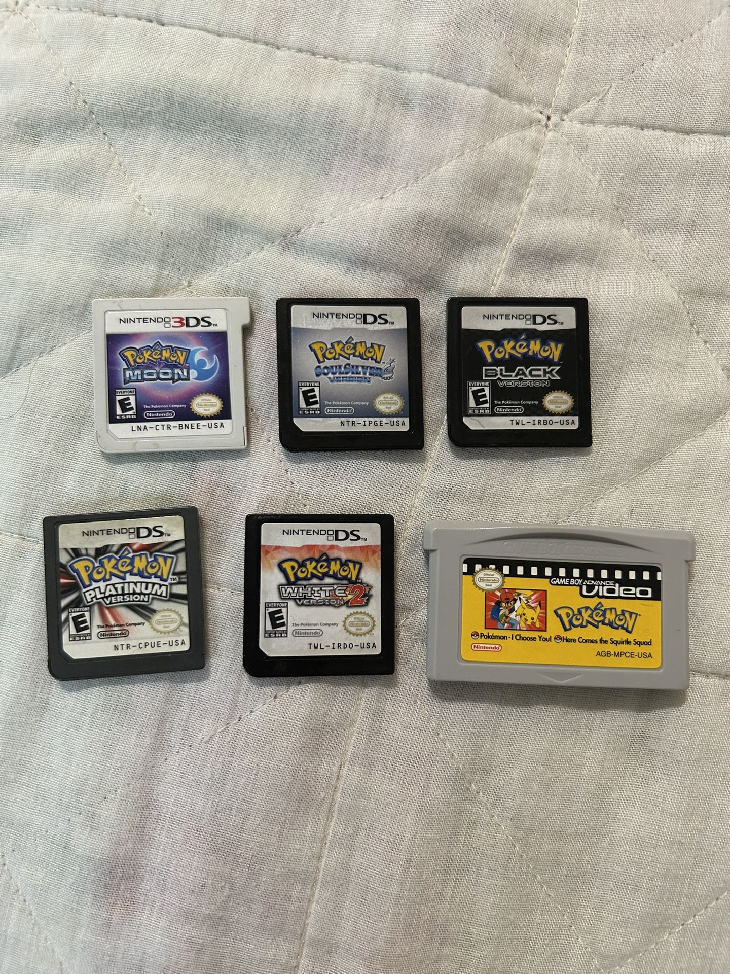 Nintendo DS Pokemon Platinum Black White 2 Soulsilver Moon