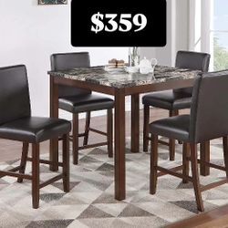 Dining Set Table + 4 Chairs 