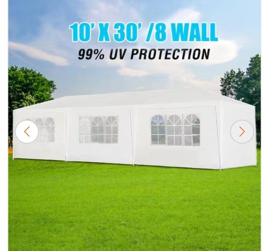 10x30 wedding party tent outdoor canopy teng with 8 side walls white FOR SALE  