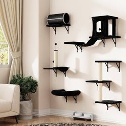 7-in-1 Cat Wall Shelves, Wall Mounted Cat Climber Set, Cat Furniture