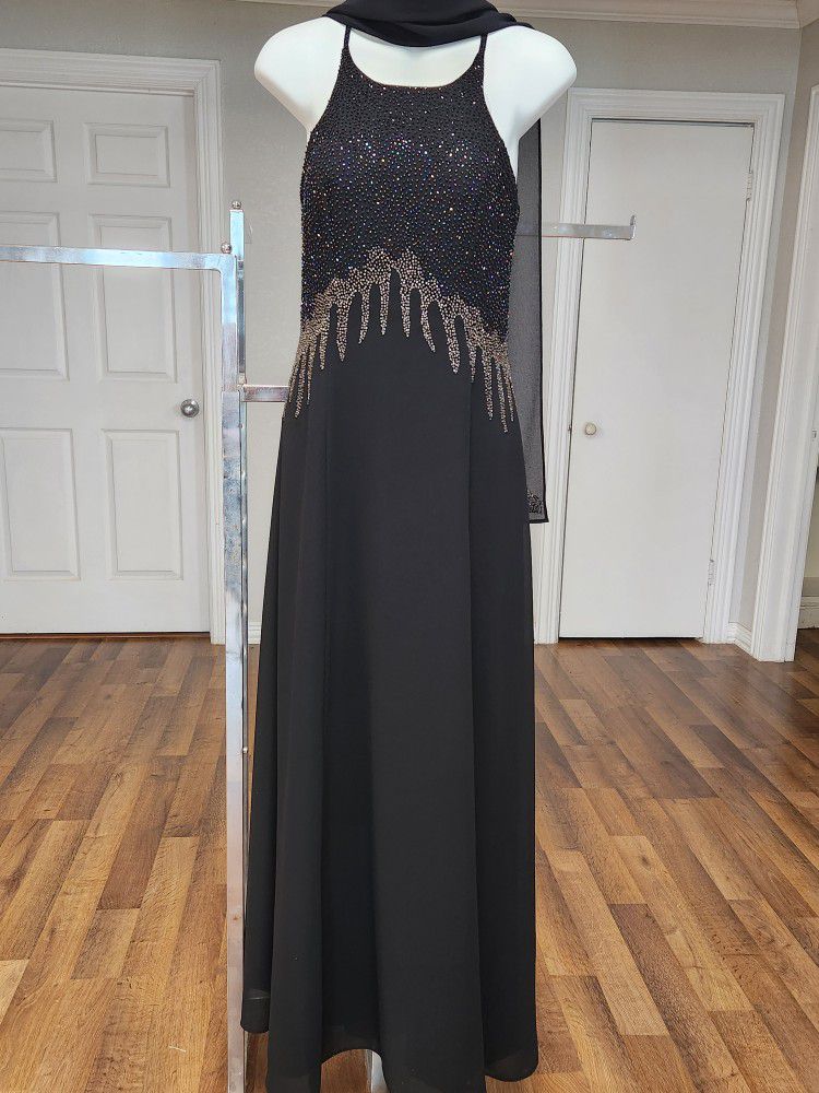 Brand New Size S, Black Dress With Beas 