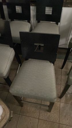 Dark Wood Dining Chairs Set