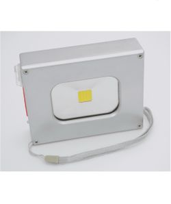 Bulb Basics Rechargeable Mini LED Flood Light & Power Bank Silver 6000K 10W