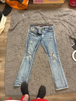 Rock Revival Distressed Light Wash Bootcut Jeans
