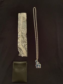 LA Dodgers Silver Chain Necklace