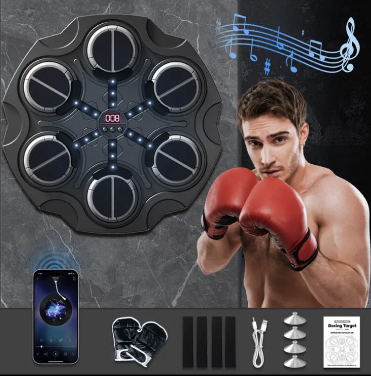 Brand New In Unopened Box Music Boxing Machine with Boxing Gloves