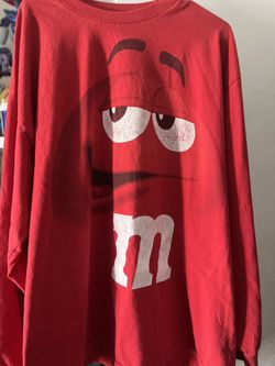 M&M's Candy Red Silly Face Long Sleeve