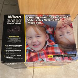 Brand New Nikon D3300 Camera Kit With Bag And Lense