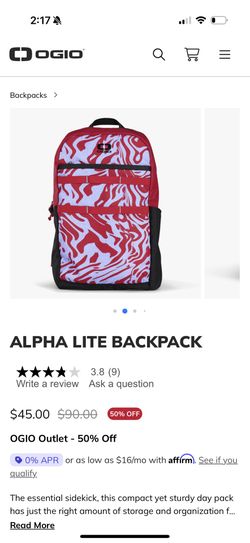 OGIO ALPHA Light 21.5L BACKPACK Red black Melting Geos