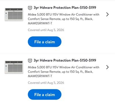 Midea 5000 BTU AC Within Manufacturer Warranty And Extended Walmart Warranty
