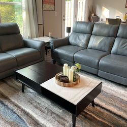 Leather Recliner Sofa And Loveseat 