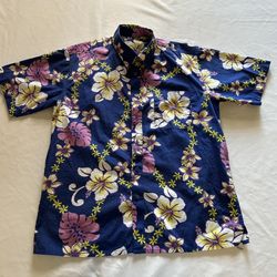 Pre-Owned Short Sleeve Hawaiian Button Down Shirt Men’s Size Medium  