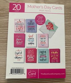 20 Mother’s day cards Stickers & envelopes