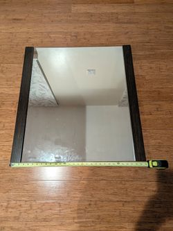 Wood Frame Wall Mirror (24" x 31") - Great Condition