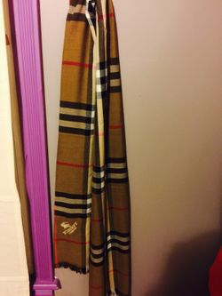 Burberry scarf and button up combo