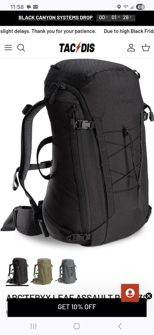 Arcteryx Assault 30 Tacticle Backpack