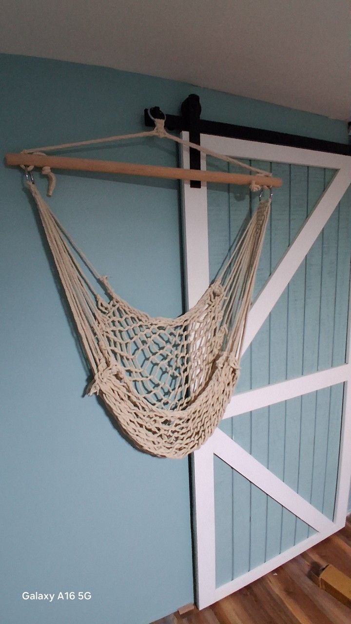 wooden beige Hammock hanging chair