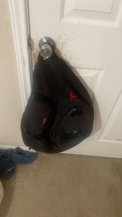 Nike Jordan Jumpman Sling Black Patent/Red Zipper Book-Bag BackPack Men/Women