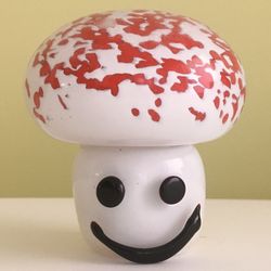 Glass Blown Mushroom Groovy Paperweight