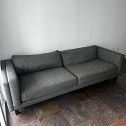 Room & Board Cade 101” 2-Cushion Sofa in Charcoal Tepic Fabric