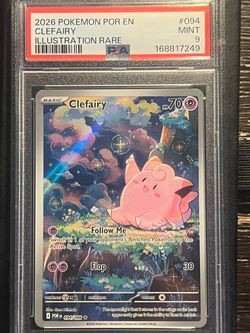 2026 Pokémon Clefairy Illustration Rare 094/088 PSA 9 Mint