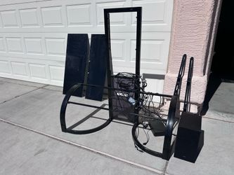Tv stand with glass