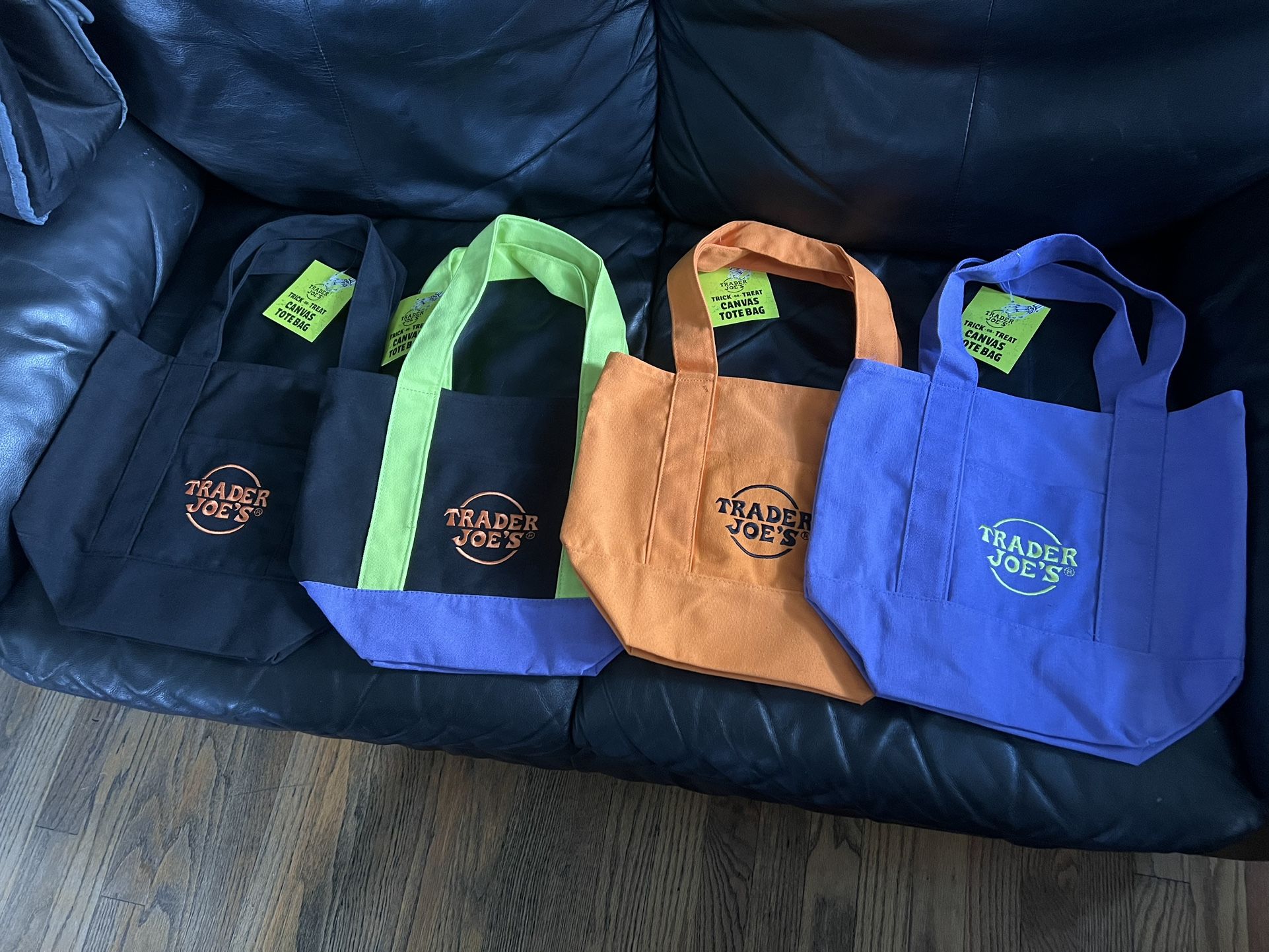 Trader Joe’s Canvas Mini Tote - Halloween Colors Full Set