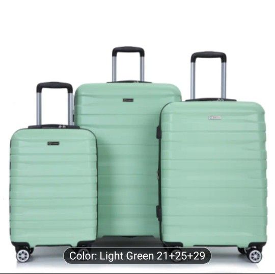 3 Pieces Luggage Set Expandable, Durable hard shell,