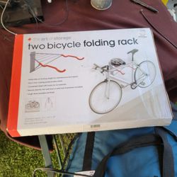Two Bike Folding Wall Rack