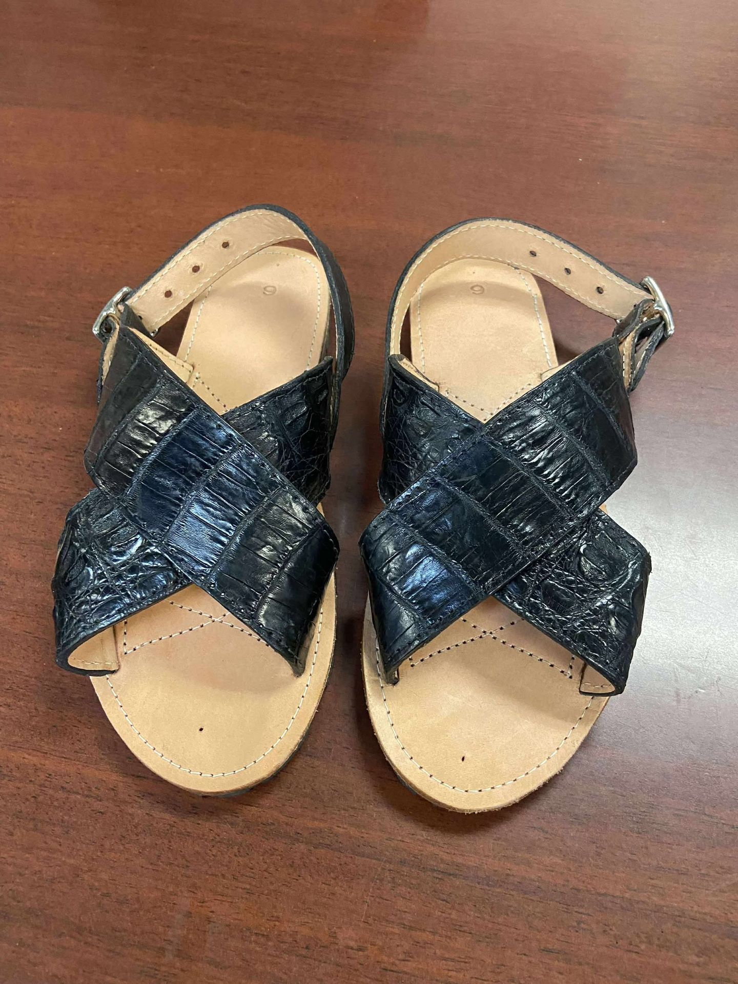 Huaraches de piel exotica original