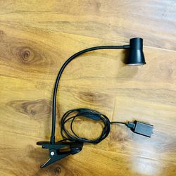 LED Lamp with Clip On Light for Office Home Desk Bedside Reading Black Color New condition 