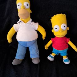 Simpsons Homer And Bart Plush