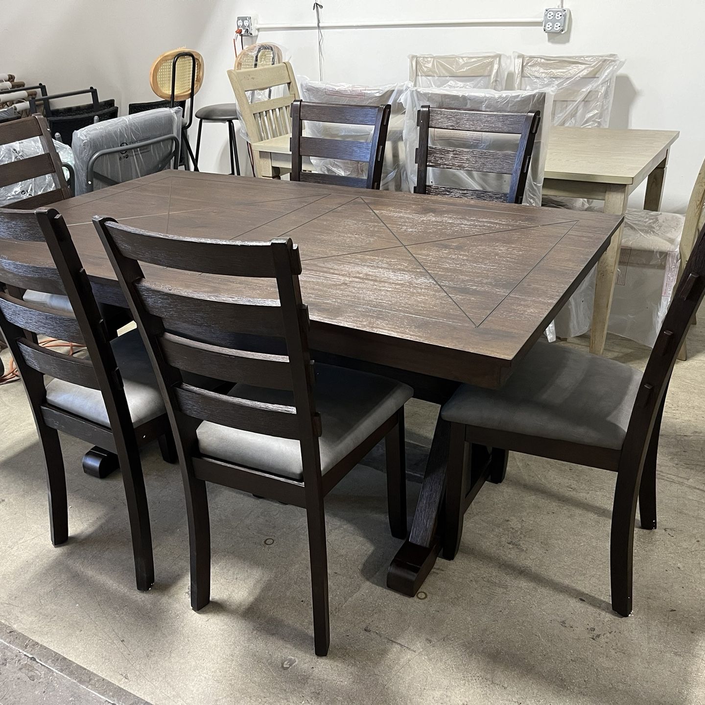 7 Piece Wood Dining Set