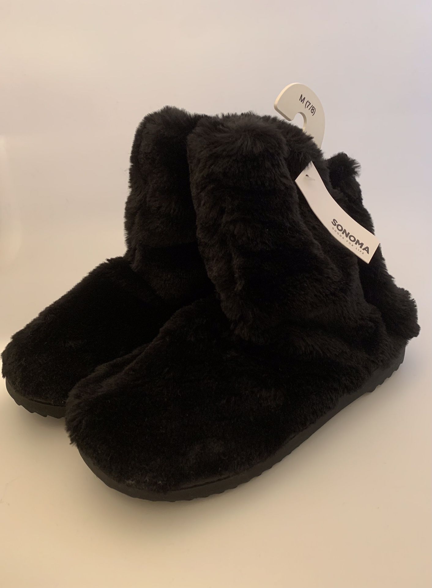 New Black Fur Boots/Slip On’s