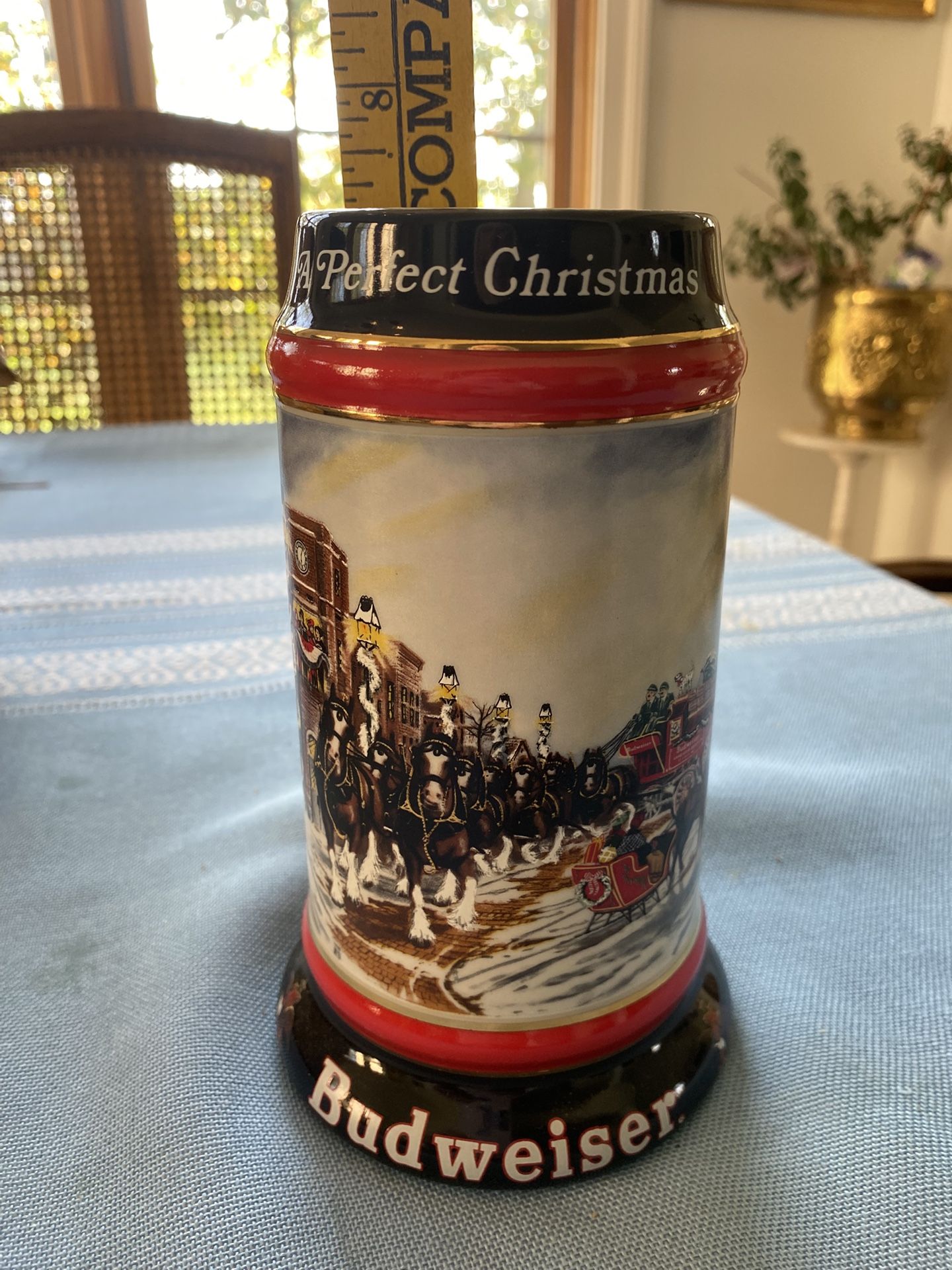 1992 Budweiser “A Perfect Christmas “ Holiday Edition Stein