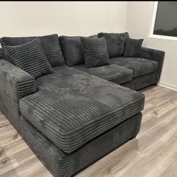 Brand New Corduroy Comfy Sectional Set 