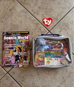 1999 Ty Beanie Babies Official Club Platinum Membership Kit and Beanie Magazine