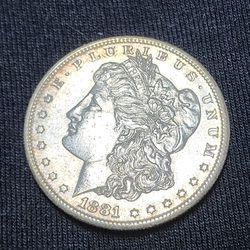 Silver Coin One Dollar Morgan 1881